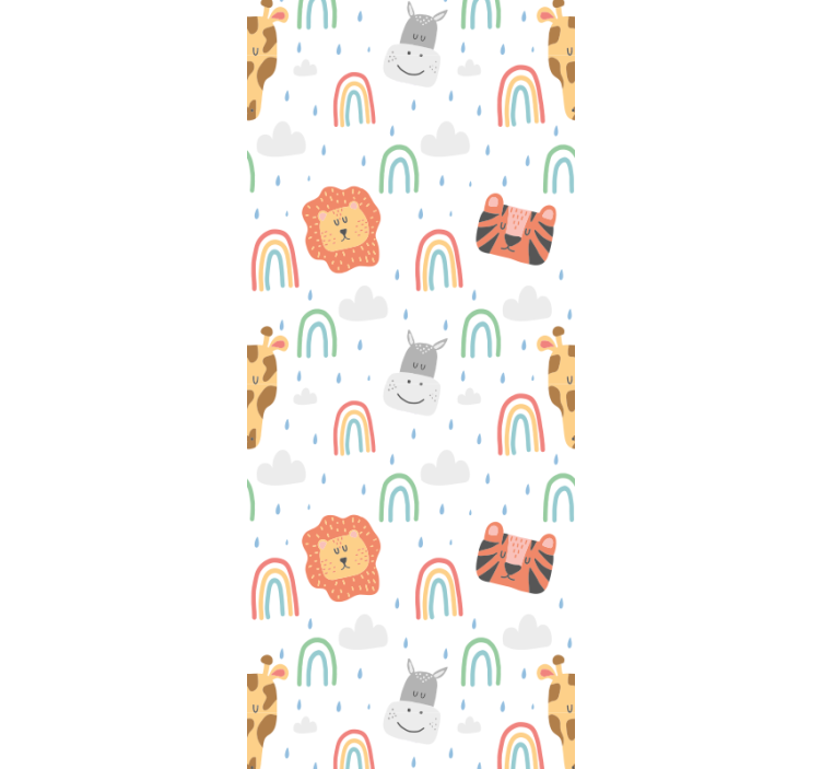 Safari Animals nursery wallpaper - TenStickers