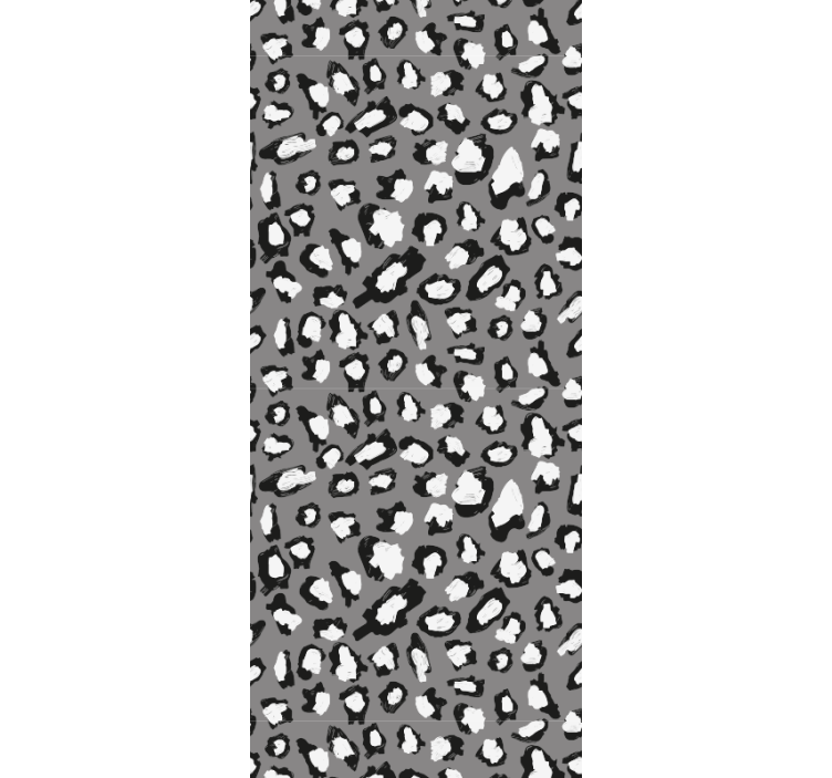 Gray and white leopard animal print wallpaper - TenStickers