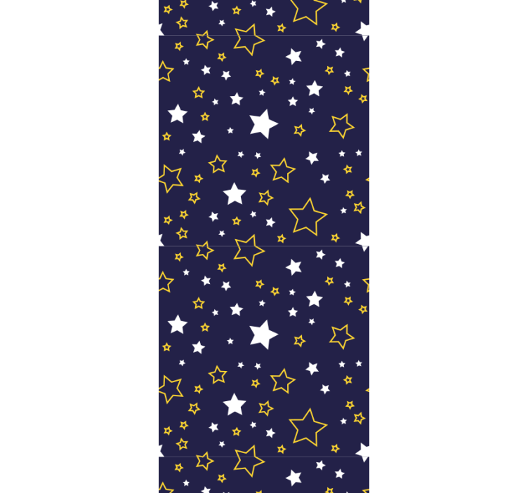 Night sky with white and yellow stars wallpaper - TenStickers