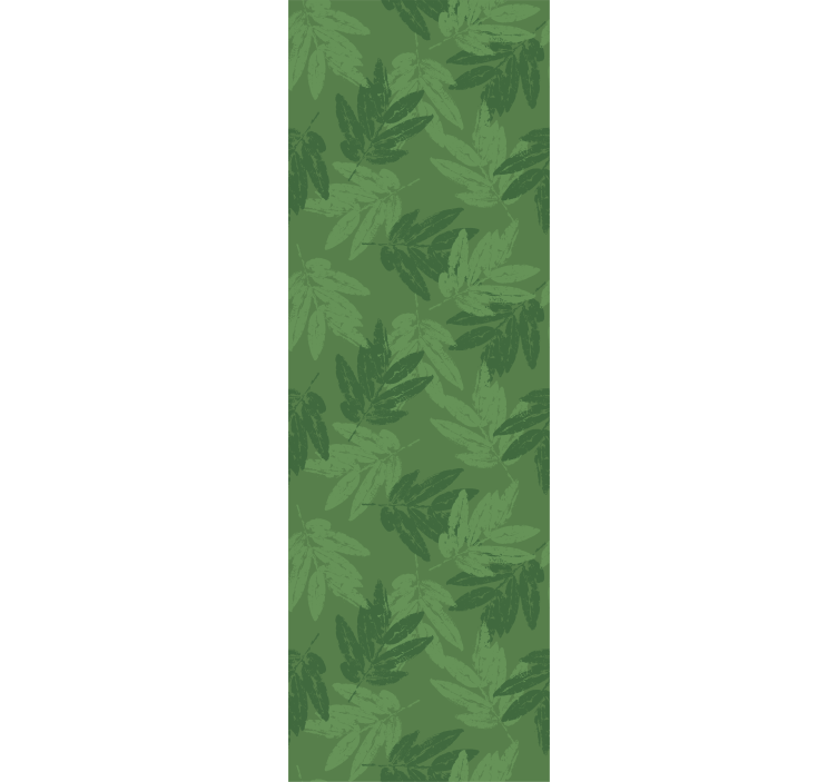 Green simple pattern leaf wallpaper - TenStickers