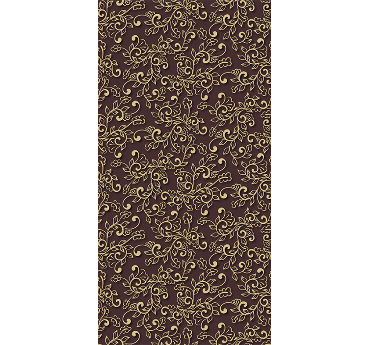 Golden Tree Leaves Style Modern Wallpaper - TenStickers