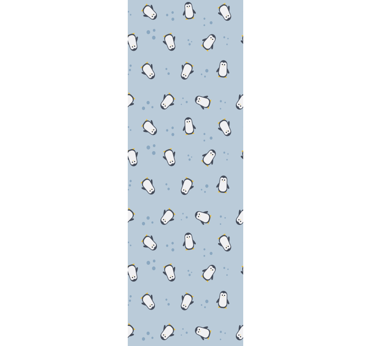 Playful Penguin Pattern kids wallpaper - TenStickers