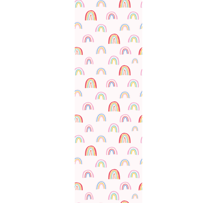 Colorful rainbow patterns kids wallpaper - TenStickers