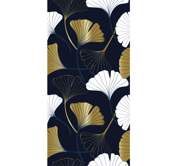 Embossed Ginkgo Leaves modern wallpaper - TenStickers