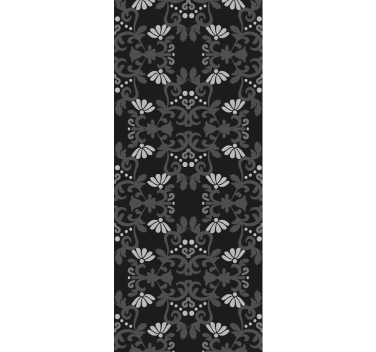 Graceful Botanical Display floral ornament wallpaper - TenStickers