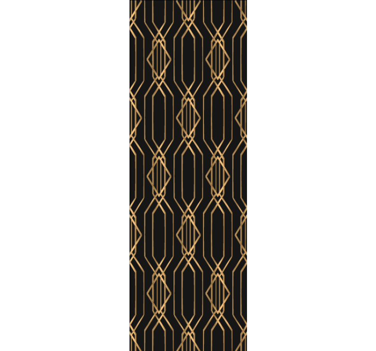 Elegant gold pattern geometric wallpaper - TenStickers