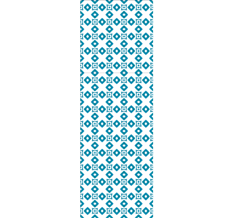 Geometric blue diamond  design Square Wallpaper - TenStickers