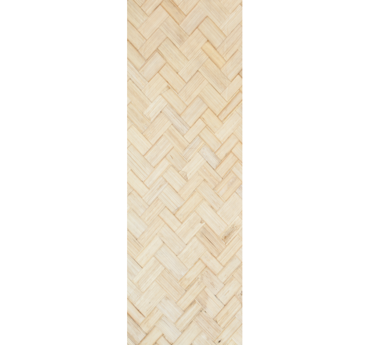 Wood style white herringbone parquet wallpaper - TenStickers