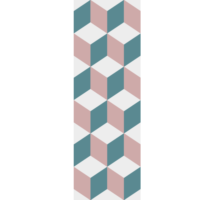 3D cube arrangement geometric wallpaper - TenStickers