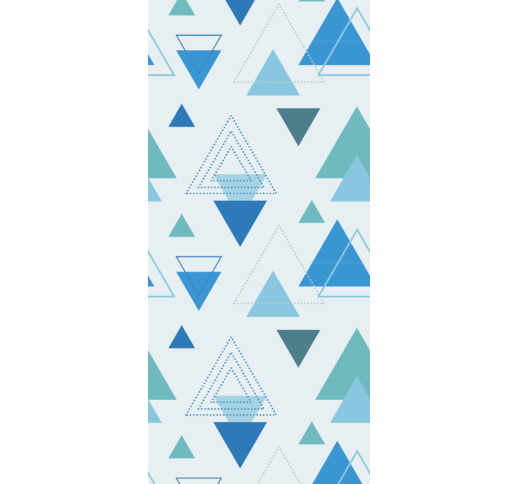 Blue modern shapes triangle wallpaper - TenStickers