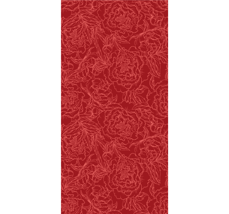 Hollywood-regency rose design wallpaper - TenStickers