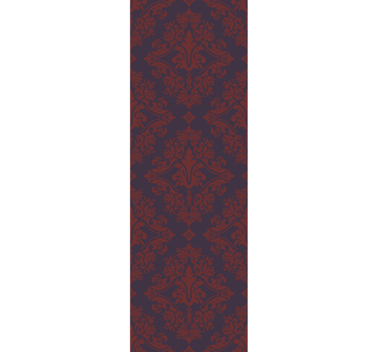Vintage red and purple pattern wallpaper - TenStickers