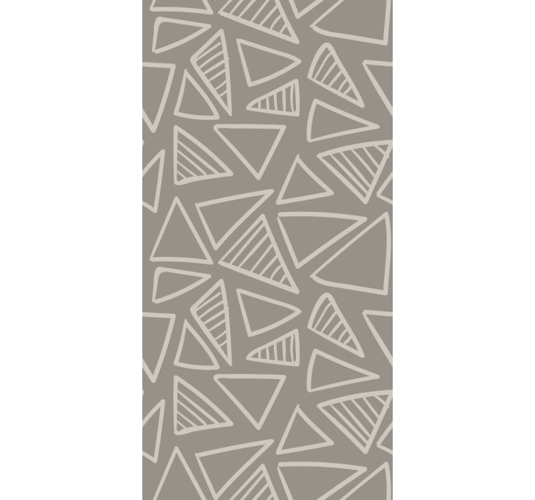 Scandinavian gray triangle pattern Wallpaper - TenStickers