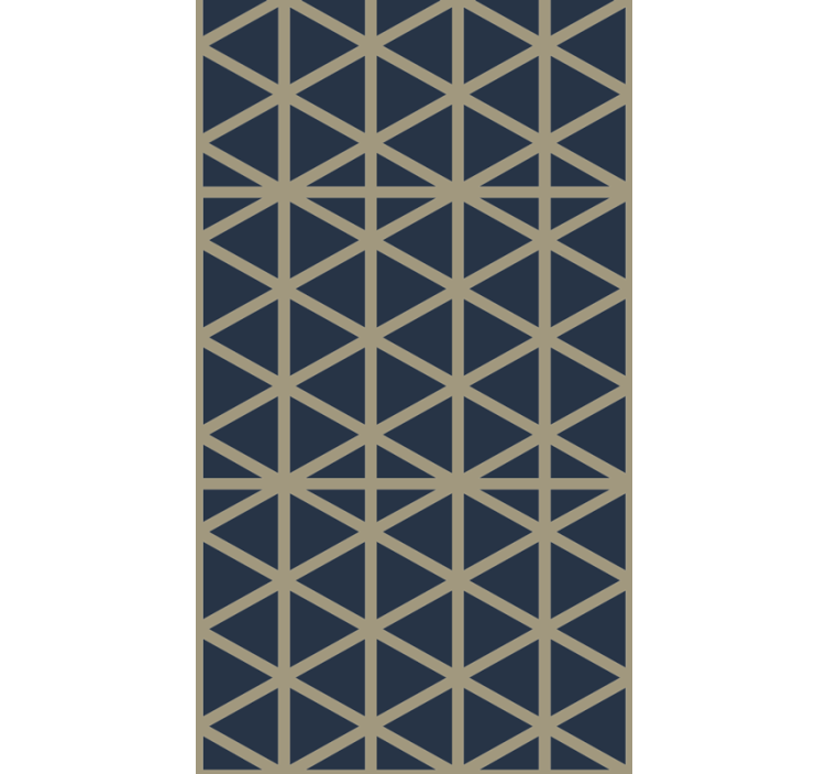 Geometric 'Charon' Navy/Gold triangle wallpaper - TenStickers