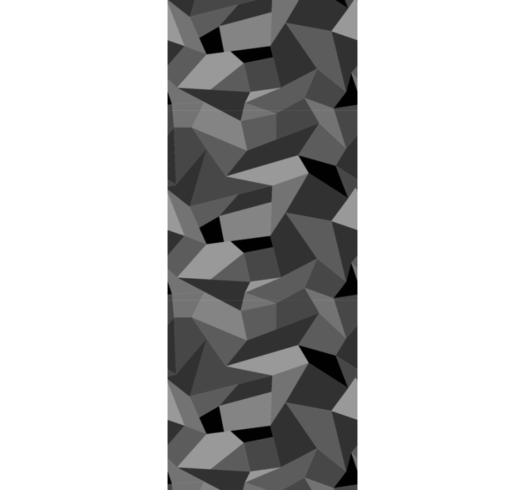 Geometric Depths Black Triangle Wallpaper - TenStickers