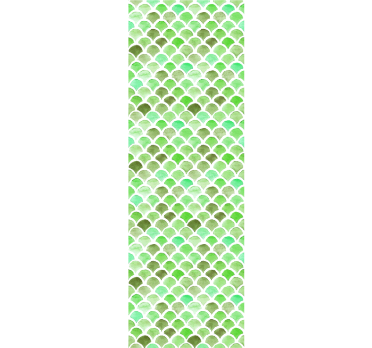 Green scales pattern Abstract Wallpaper - TenStickers
