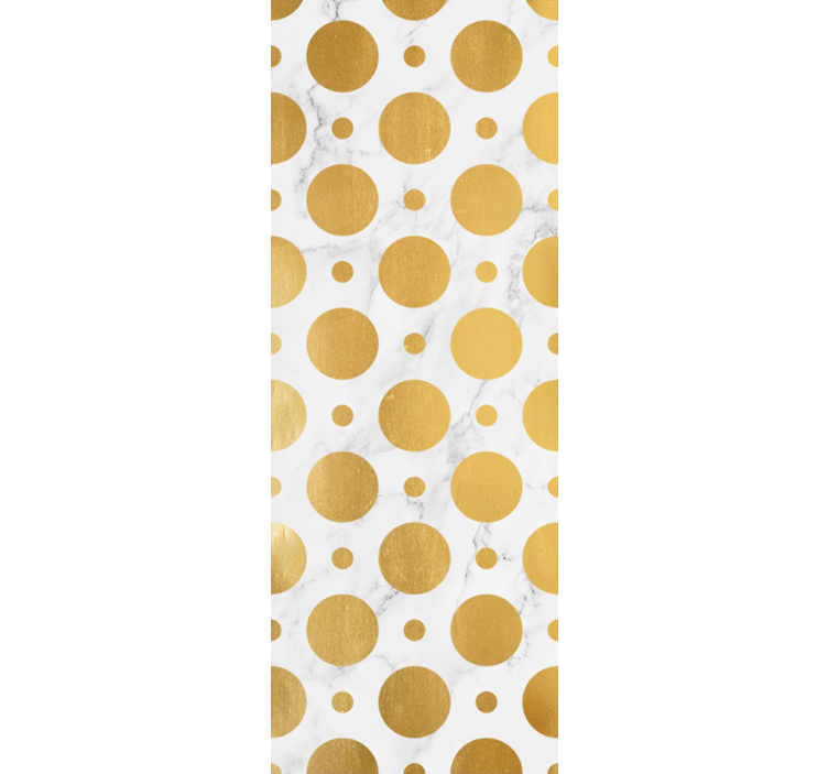 Golden Circle Pattern polka dots wallpaper - TenStickers