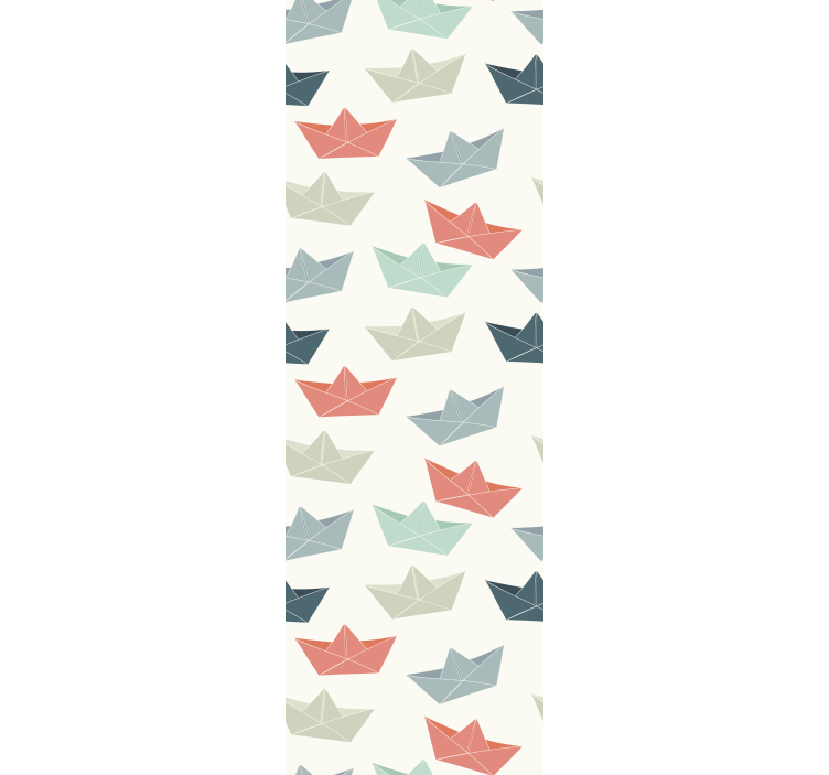 Origami boats kids wallpaper - TenStickers