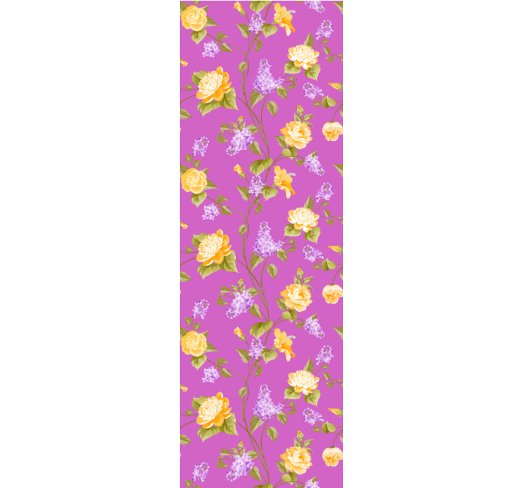 Cosmopolitan-style abstract flowers Wallpaper - TenStickers