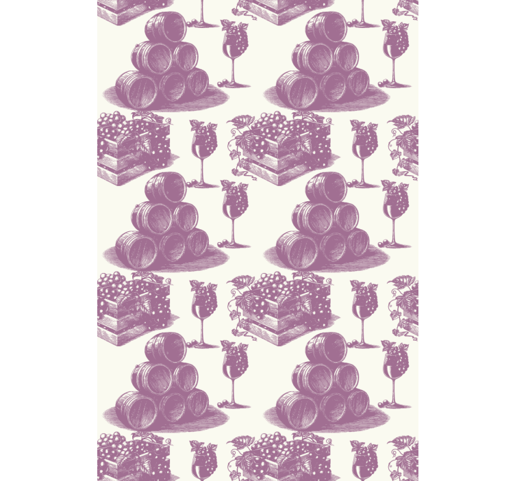 Grapes And Barrels customised wallpaper - TenStickers