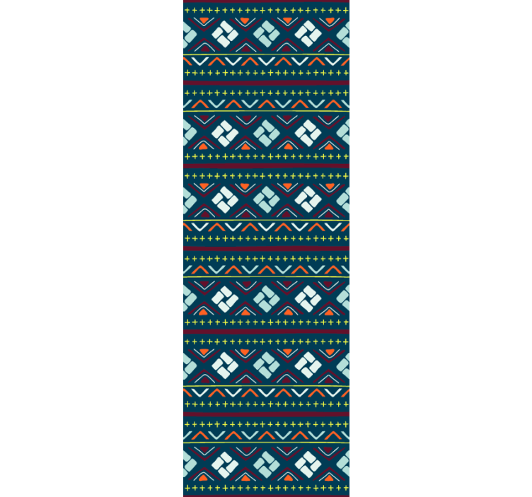 Dark blue tribal pattern abstract wallpaper - TenStickers