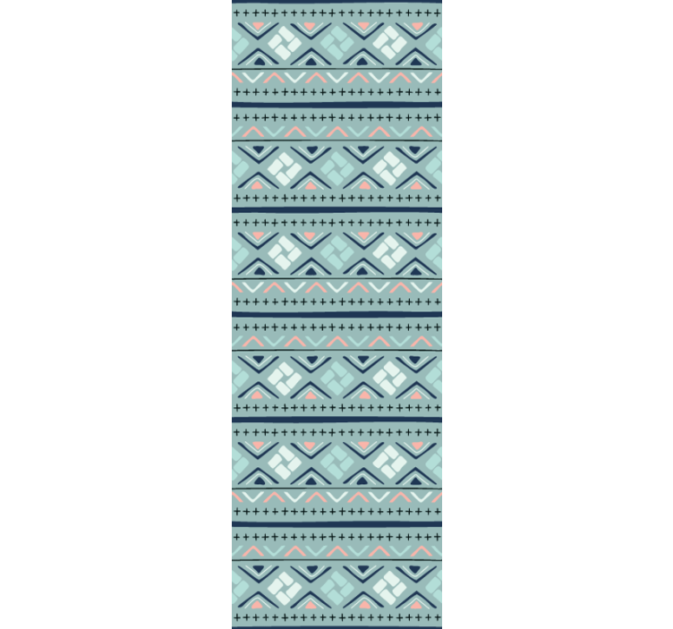 Tribal pattern Light blue abstract wallpaper - TenStickers