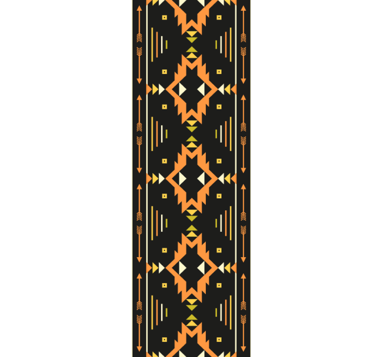 Ethnic Aztec pattern black Abstract wallpaper - TenStickers