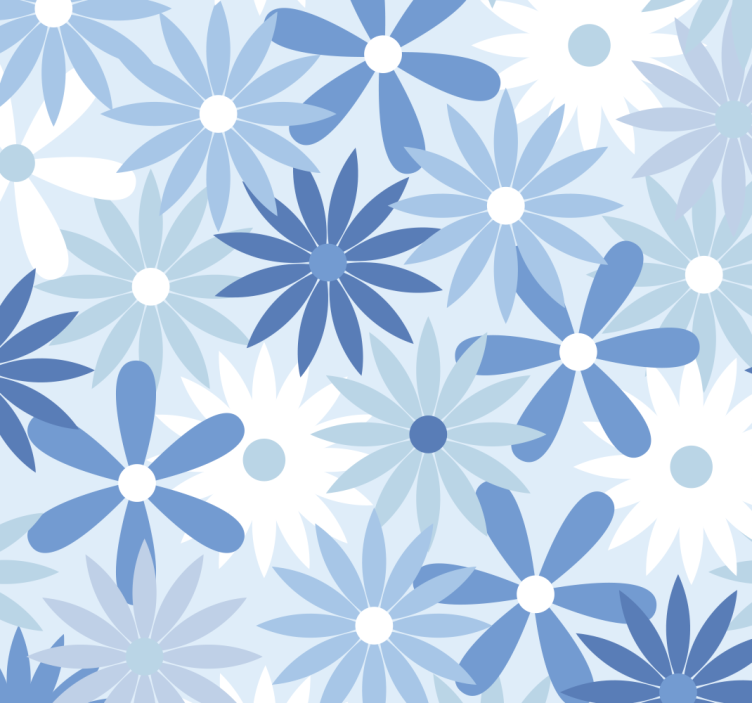 Floral Geometric Fusion floral ornament wallpaper - TenStickers