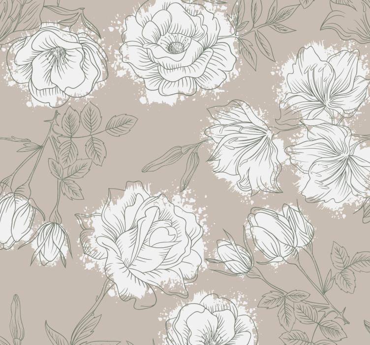 Elegant Floral Pattern flower wallpaper - TenStickers
