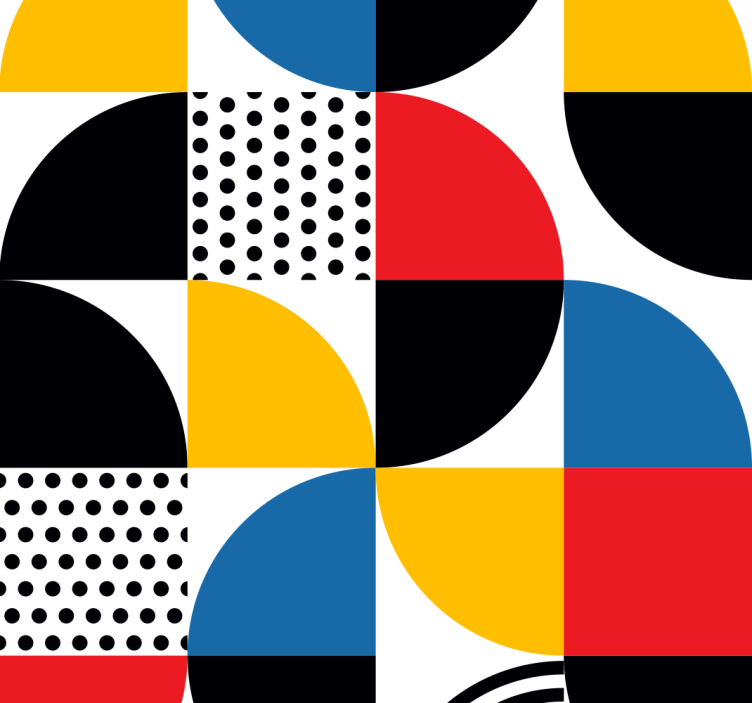 Geometric Circles Fusion geometric wallpaper - TenStickers