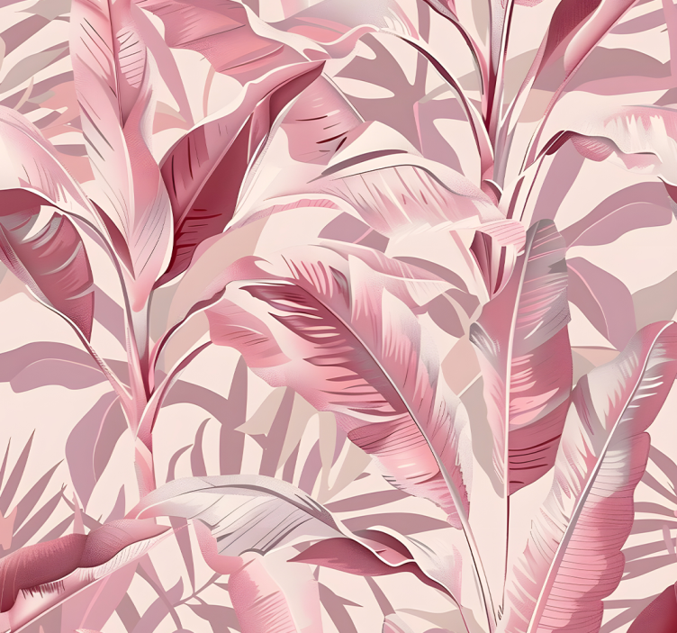 Rainforest pink wallpaper - TenStickers