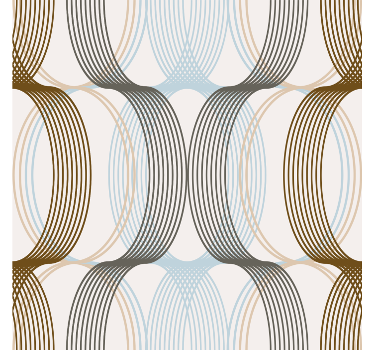 Oval lines modern wallpaper - TenStickers