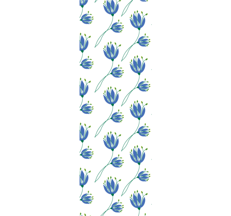 Blue Floral Patterns flower wallpaper - TenStickers