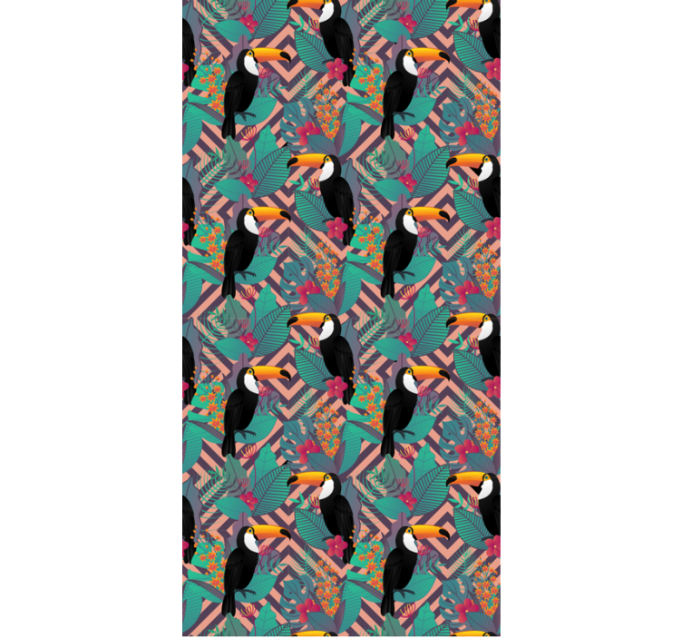 Toucans Among Leaves animal wallpaper - TenStickers