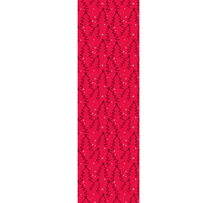 Christmas Tree Line Living Room Wallpaper - TenStickers