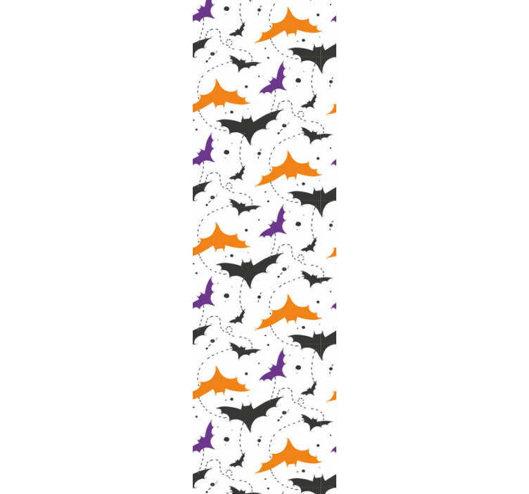 Bats Orange halloween Wallpaper - TenStickers