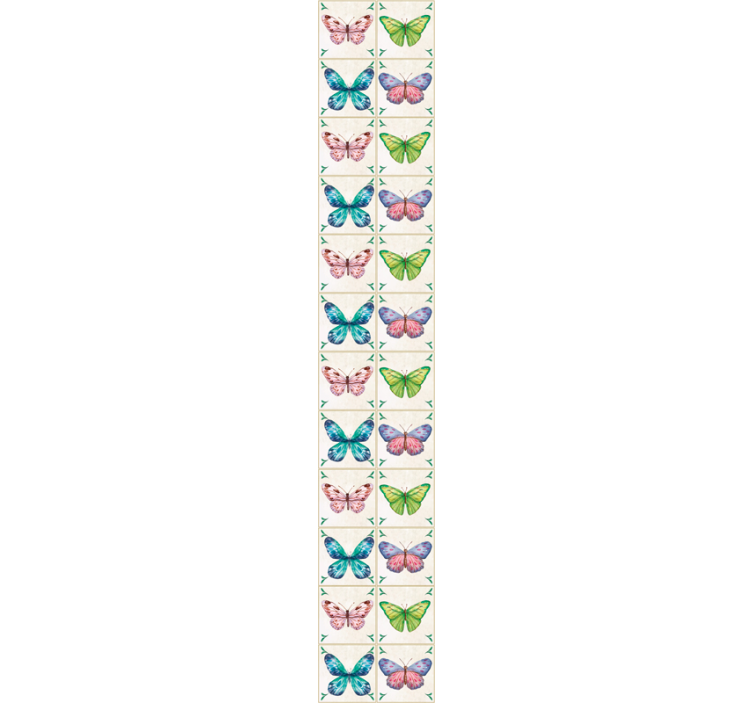 Butterfly wallpaper in vibrant tile design - TenStickers