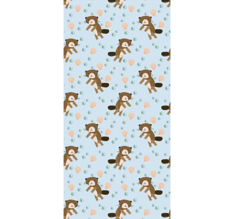 Beaver pattern Teen Bedroom Wallpaper - TenStickers