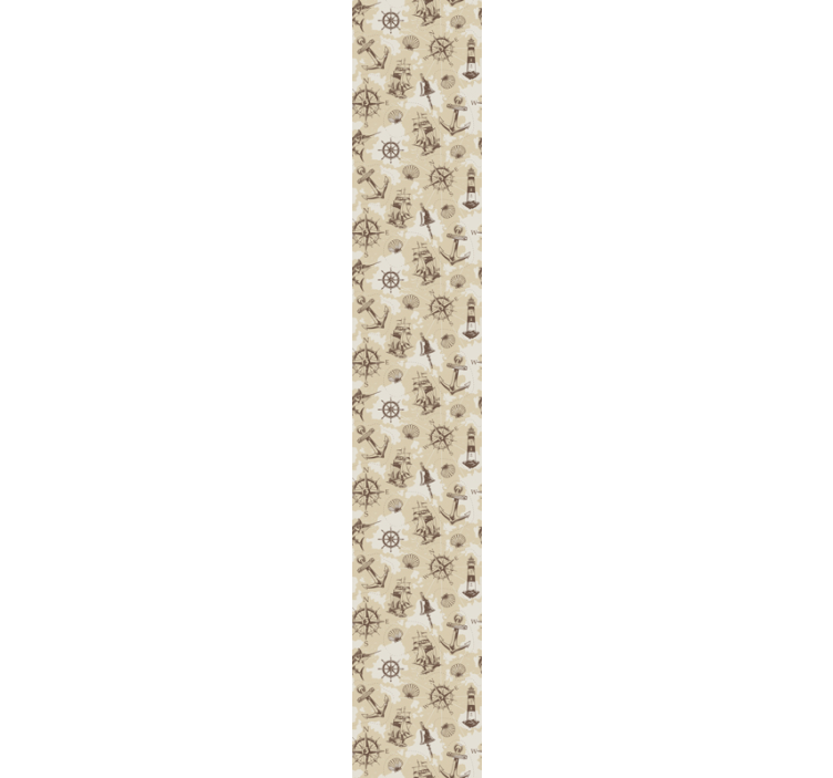 Nautical theme motifs dining room wallpaper - TenStickers