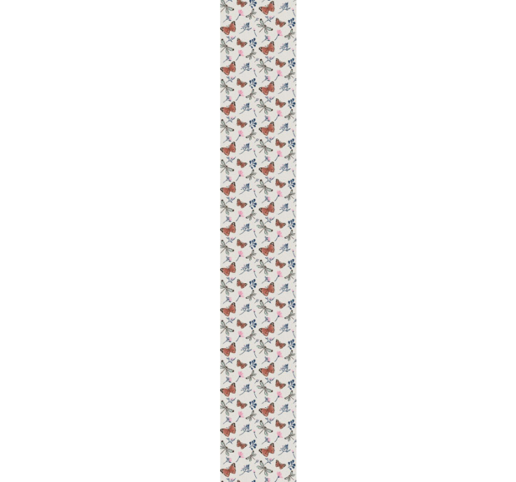 Butterfly and Dragonfly Flower Wallpaper - TenStickers