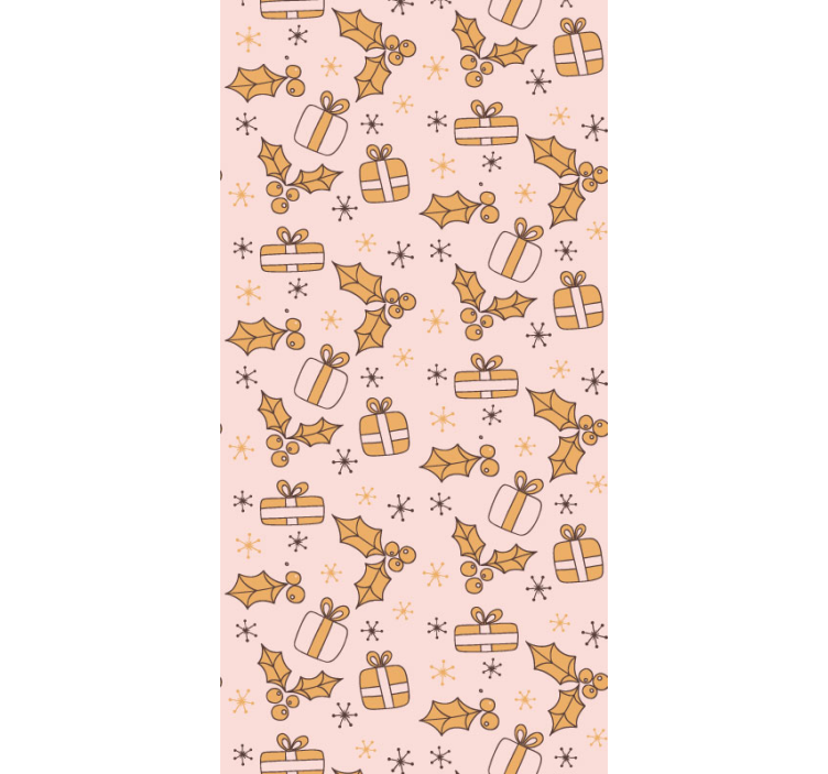 Festive Pattern christmas wallpaper - TenStickers