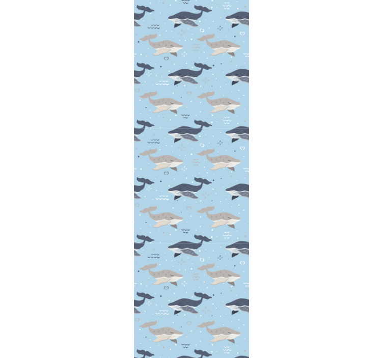 Whale Patterned Interior animal wallpaper - TenStickers