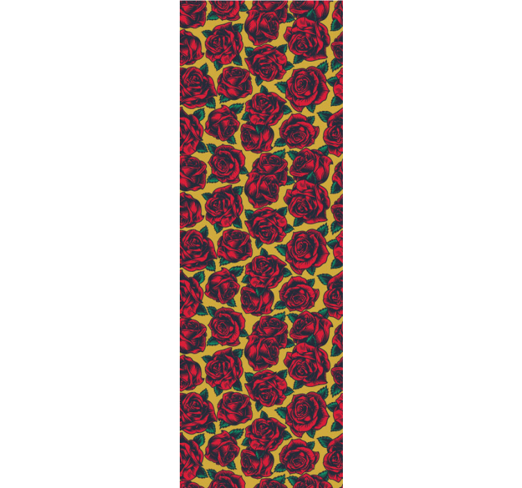 Rose Patterned Design flower wallpaper - TenStickers