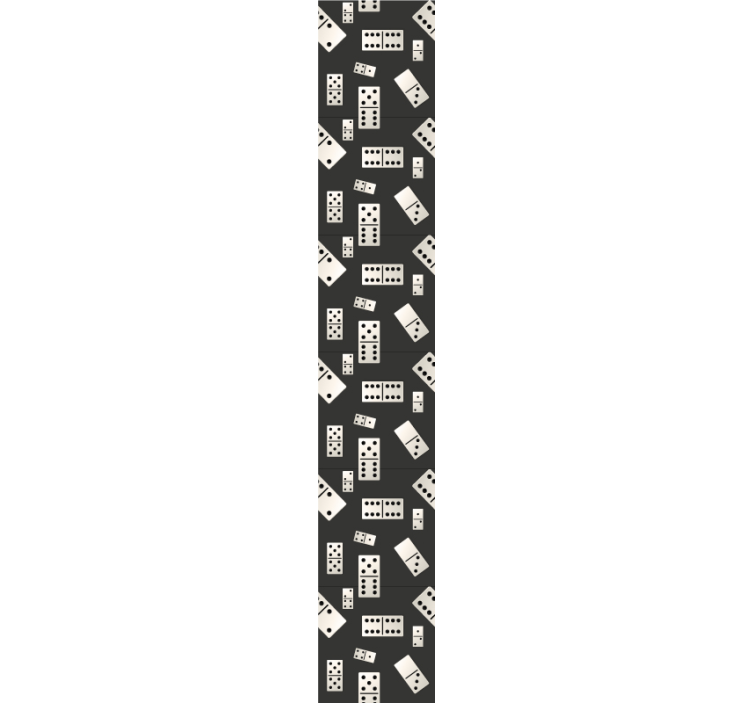 Black and white domino game bedroom wallpaper - TenStickers