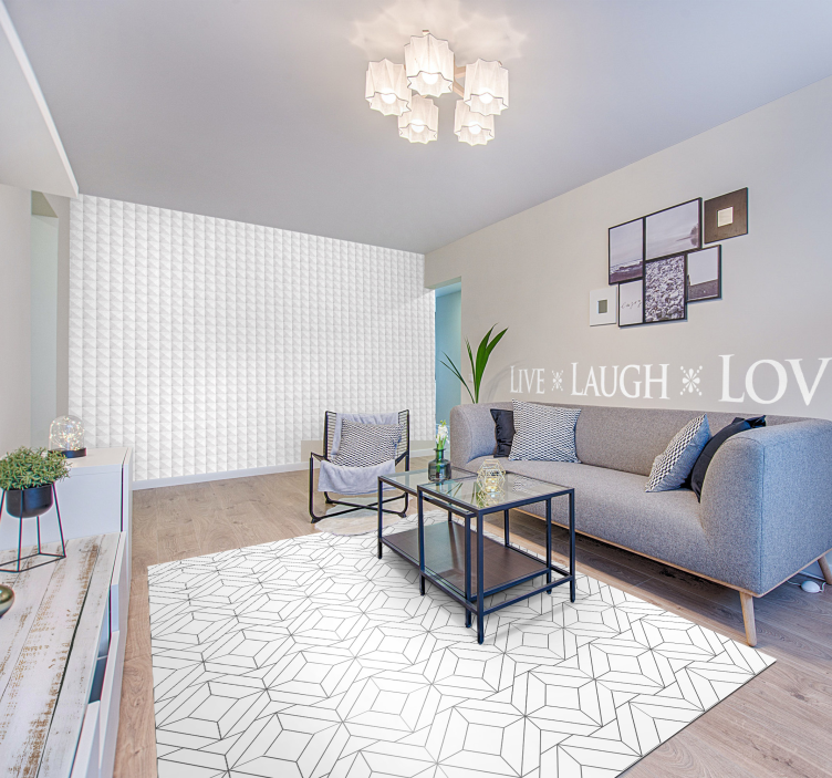 White square 3d wallpaper 3D Wallpaper - TenStickers