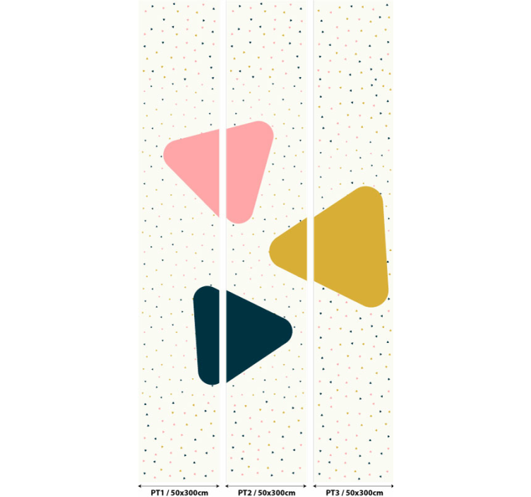 Modern Geometric Shapes Design triangle wallpaper - TenStickers