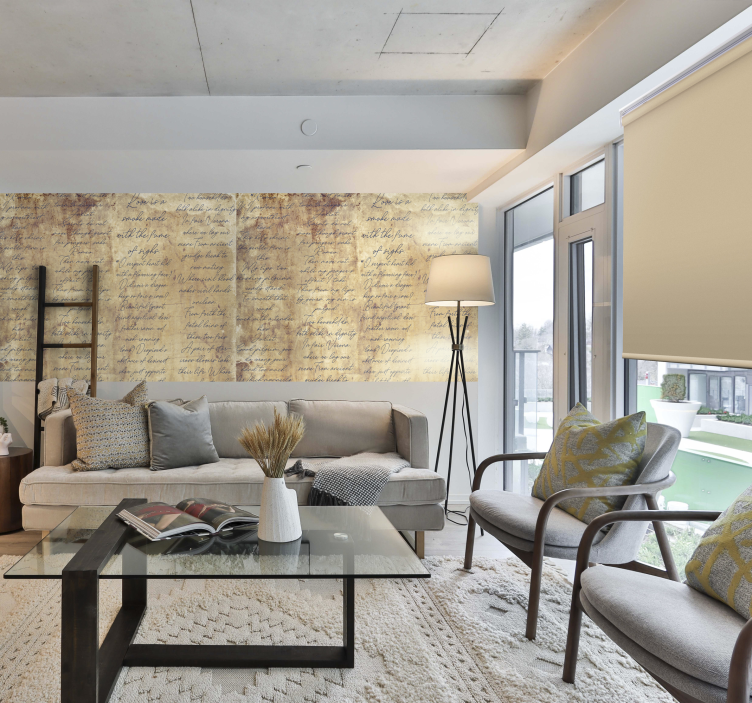 Vintage Calligraphy Wallpaper - TenStickers