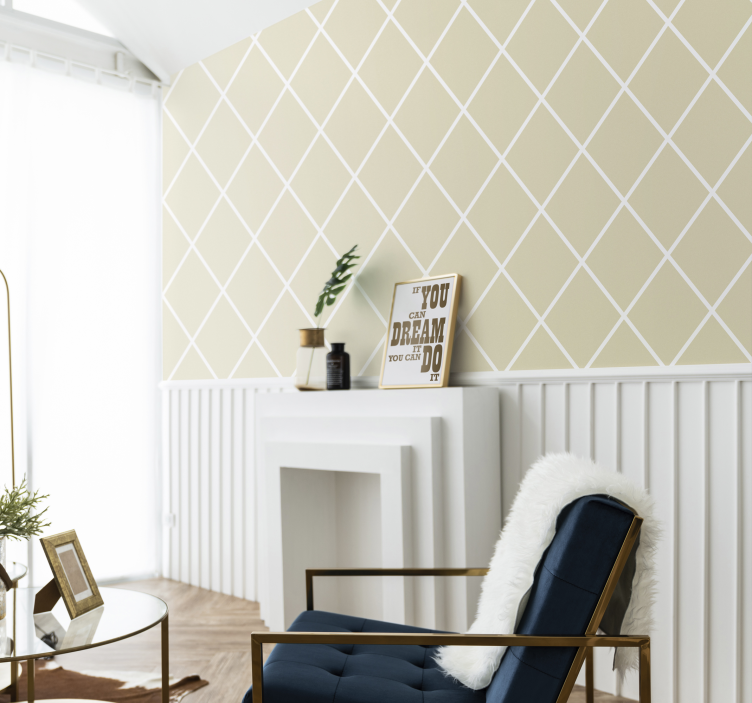 Diamond Shape Arrangement geometric wallpaper - TenStickers