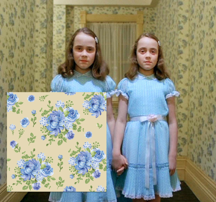 Flower Pattern Hallway Wallpaper - TenStickers