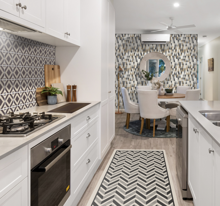 Scandinavian motifs Triangle Wallpaper - TenStickers